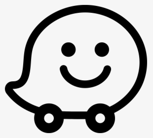 Waze Logo Black And White, HD Png Download, Transparent PNG