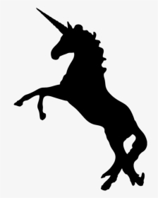 Unicorn Black And White Coloring Book Clip Art - Unicorn Black Silhouette, HD Png Download, Transparent PNG