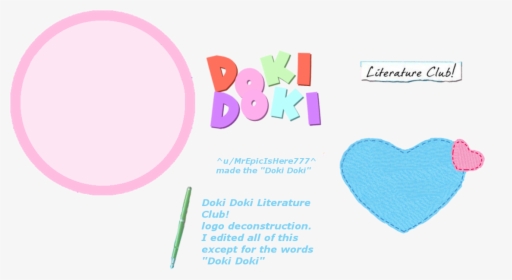 Doki Doki Literature Club Logo Transparent, HD Png Download, Transparent PNG
