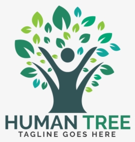 Human Tree Logo Design - Tree Person Logo Inspiration, HD Png Download, Transparent PNG