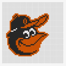 Baltimore Oriole S Bird Mascot - Baltimore Orioles Pixel Art, HD Png Download, Transparent PNG