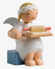 Marguerite Angel, Sitting, With Rolling Pin And Cookie - Rolling Pin, HD Png Download, Transparent PNG
