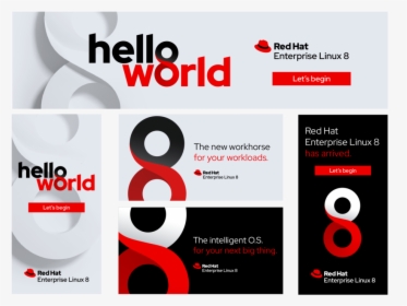 Rhel8-system - Hello World Red Hat Enterprise Linux 8, HD Png Download, Transparent PNG