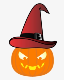 Pumpkin, Witch S Hat, Red Hat, Halloween, Fear - Green Hat Pumpkin, HD Png Download, Transparent PNG