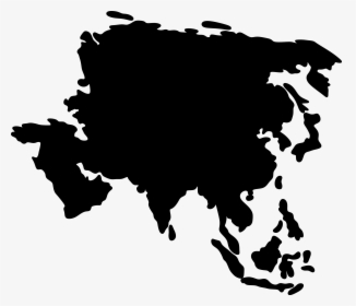 Simple Asia Map Hd - Asia Map Black Png, Transparent Png, Transparent PNG
