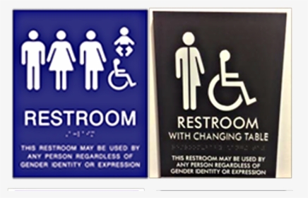 The Gender-neutral Signs Above And Those That Follow - Gender Neutral Bathroom Signs, HD Png Download, Transparent PNG
