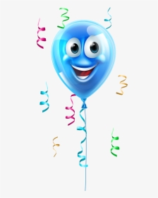 Balloon With Face Png Clipart Picture - Happy Blue Balloon Clipart, Transparent Png, Transparent PNG