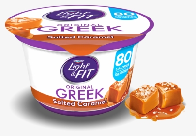Salted Caramel Greek Yogurt - Dannon Light And Fit Greek Yogurt Salted Caramel, HD Png Download, Transparent PNG