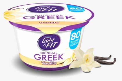 Vanilla Greek Yogurt - Dannon Light And Fit Greek, HD Png Download, Transparent PNG