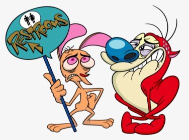 Ren And Stimpy Bathroom Sign - Nickelodeon Studios Ren And Stimpy, HD Png Download, Transparent PNG