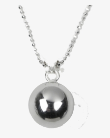 Chiming Ball Silver Plated Necklace - Locket, HD Png Download, Transparent PNG
