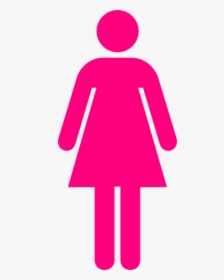 Download Free Png Ladies Bathroom Symbol Hot Pink Clip - Female Toilet Sign, Transparent Png, Transparent PNG