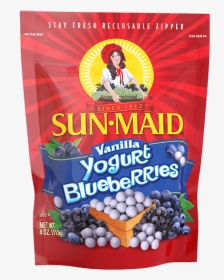 Sun-maid Vanilla Yogurt Blueberries 4 Oz - Sun Maid Yogurt Blueberries, HD Png Download, Transparent PNG