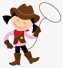 Cowboy Cowgirl Cartoon Clip Art - Cowboy Cowgirl Lasso Clipart, HD Png Download, Transparent PNG
