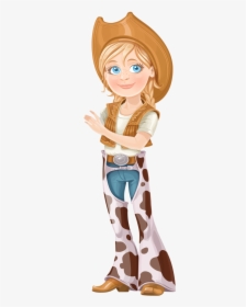 Cowboy E Cowgirl - Cartoon Cowboy And Cowgirl, HD Png Download, Transparent PNG