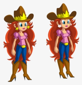 Cowgirl Princess Peach By Jesse - Princess Daisy Deviantart, HD Png Download, Transparent PNG