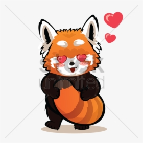 Cartoon,illustration,red Panda,clip Fox - Red Panda Carton Png, Transparent Png, Transparent PNG