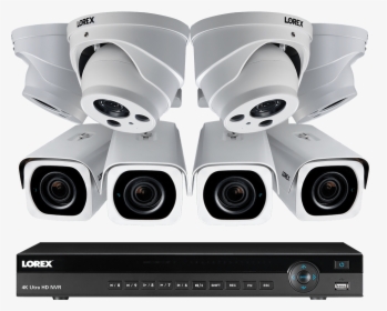 4k Ultra Hd Ip 16 Channel Nvr System, 4 Outdoor 4k - Lorex Security Camera System, HD Png Download, Transparent PNG