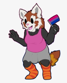 A Chibified Version Of A Red Panda Anthro Wearing A - Cartoon, HD Png Download, Transparent PNG