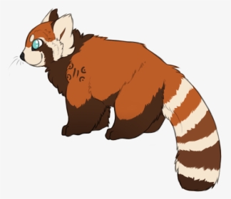 Cute Red Panda Illustration - Red Panda Tail Drawing, HD Png Download, Transparent PNG