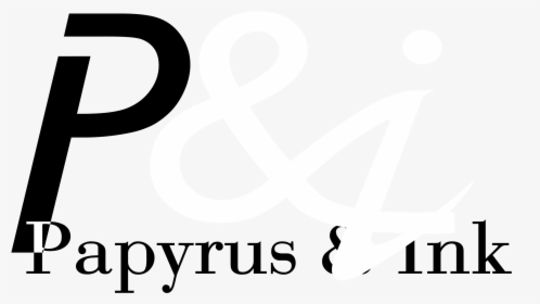 Papyrus & Ink Logo Black And White - Calligraphy, HD Png Download, Transparent PNG