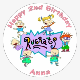 Rugrats Edible Personalised Round Birthday Cake Topper - Nickelodeon 90s Rugrats, HD Png Download, Transparent PNG