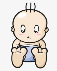 Cheek,cartoon,clip Art,head,nose,line Character - Baby Vector, HD Png Download, Transparent PNG