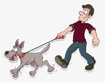 Cartoon Dog Walker - Cartoon, HD Png Download, Transparent PNG