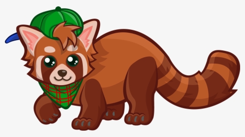 Free Cute Red Panda Clip Art - Cute Cartoon Red Panda, HD Png Download, Transparent PNG