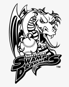Shreveport Swamp Dragons Logo Black And White - Shreveport Swamp Dragons, HD Png Download, Transparent PNG