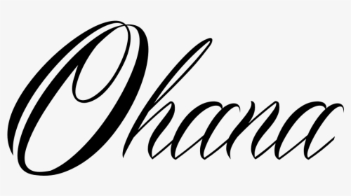 Ohana Tattoo Png - Ohana In Different Fonts, Transparent Png, Transparent PNG