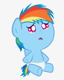 Transparent Crying Baby Clipart - My Little Pony Rainbow Dash Baby Crying, HD Png Download, Transparent PNG