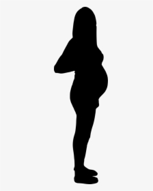 Pregnant Woman Silhouette - Pregnant Woman Silhouette Transparent, HD Png Download, Transparent PNG