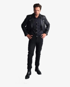 Transparent Sebastian Stan Png - Leather Jacket, Png Download, Transparent PNG