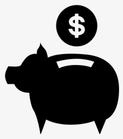 Piggy Bank Icon Png - Black Piggy Banks Png, Transparent Png, Transparent PNG