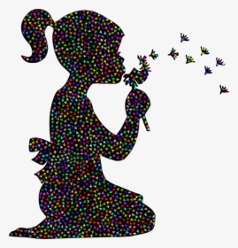 Visual Arts,art,artwork - Little Girl Silhouettes, HD Png Download, Transparent PNG