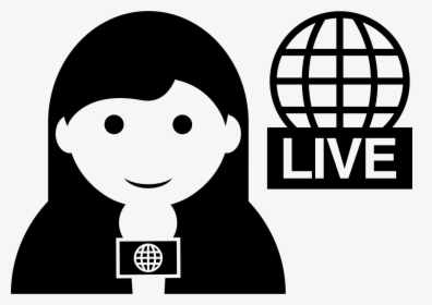Journalist Journalism Computer Icons - News Reporter Clipart Black And White, HD Png Download, Transparent PNG