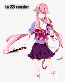 Future Diary Yuno Render, HD Png Download, Transparent PNG