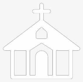 Church Clipart Icon - White Church Symbol Png, Transparent Png, Transparent PNG