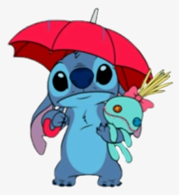 Stitch Holding An Umbrella Clipart , Png Download - Stitch Holding An Umbrella, Transparent Png, Transparent PNG