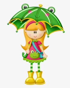 Dry Umbrella Clipart - Kid With Umbrella Clipart, HD Png Download, Transparent PNG