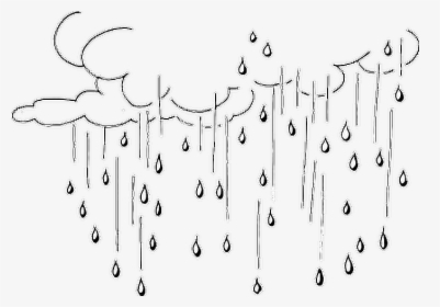 #lluvia #rain #drawing #dibujo - Rain Drops Black And White Clipart, HD Png Download, Transparent PNG