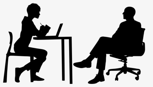 Ceo, Manager, Assistant, Boss, Business, Silhouette - Person Sitting At A Desk Drawing, HD Png Download, Transparent PNG
