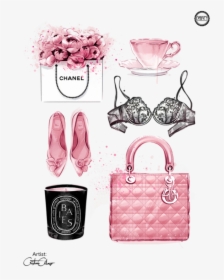 Transparent Chanel Png - Bag Flowers Fashion Chanel, Png Download, Transparent PNG