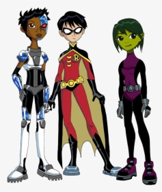 #genderbender #teentitans #cyborg #robin And #beastboy - Teen Titans Cyborg Gender Bend, HD Png Download, Transparent PNG