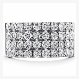 Hearts On Fire 4 Row Diamond Ring, HD Png Download, Transparent PNG