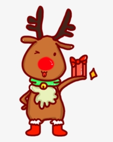 #emoji #reindeer #christmas #freetoedit #winter #귀여운, HD Png Download, Transparent PNG