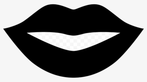 Mouth Lips Clipart Black And White Emoji Free Transparent - Lips Clipart Black And White, HD Png Download, Transparent PNG