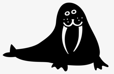 Vector Illustration Of Flippered Marine Mammal Walrus, HD Png Download, Transparent PNG