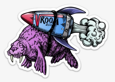 Image Of Vroom Walrus Sticker, HD Png Download, Transparent PNG
